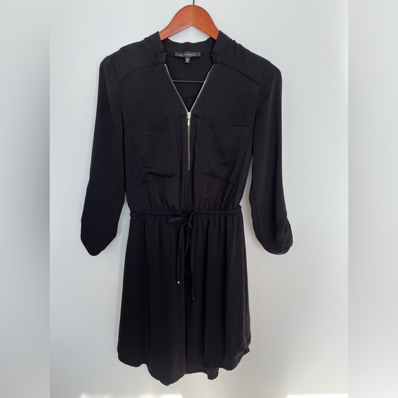 5/20$ Dynamite Black Zip-Front Dress with drawstring size XS - Picture 2 of 4